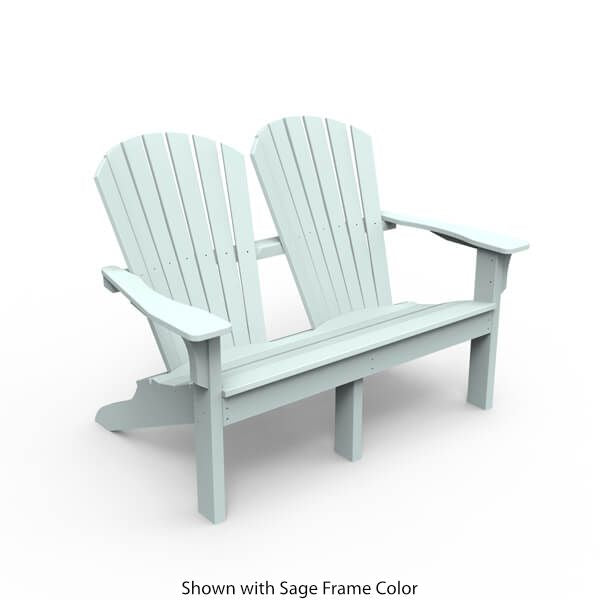 Seaside Casual Adirondack Shellback Love Seat