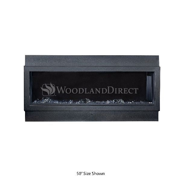 Amantii Deep 50" Electric Fireplace - Black Steel Surround