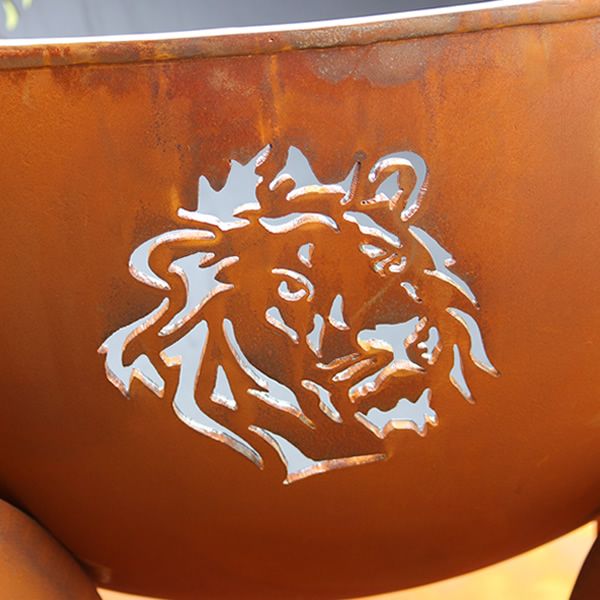 Africa's Big Five Wood Burning Fire Pit