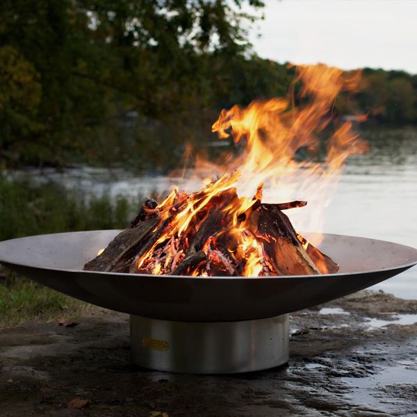 Bella Vita Stainless Steel Wood Burning Fire Pit