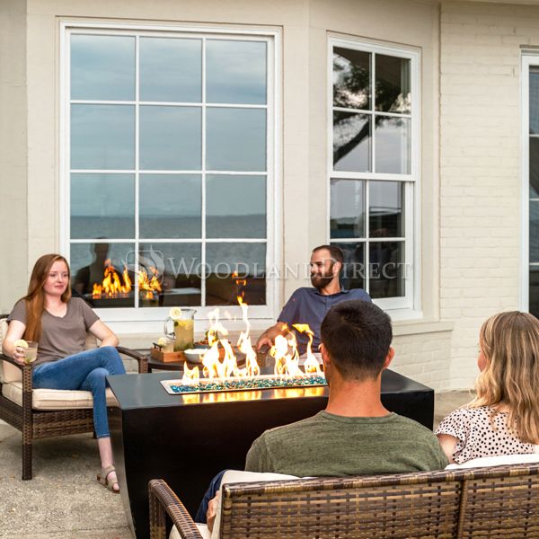 Avalon Linear Powder Coat Steel Fire Pit