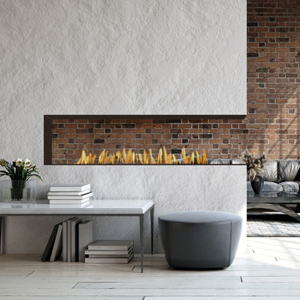 European Home H-Series Peninsula Ventless Natural Gas Fireplace - 60"