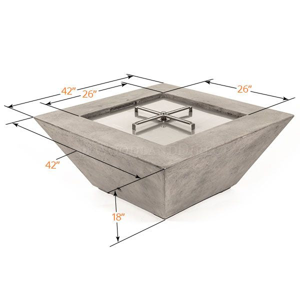 Prism Hardscapes Lombard Gas Fire Pit Table