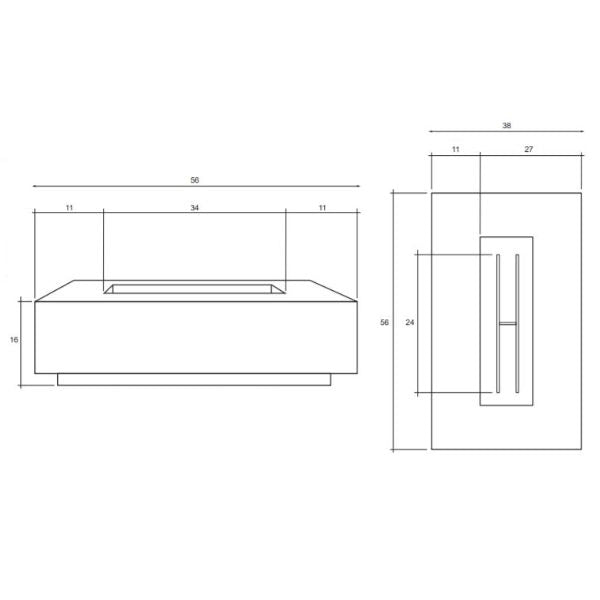 Prism Hardscapes Tavola I Gas Fire Pit Table