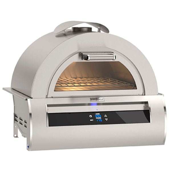 Fire Magic Echelon E66 Built-In Gas Pizza Oven with Black Glass