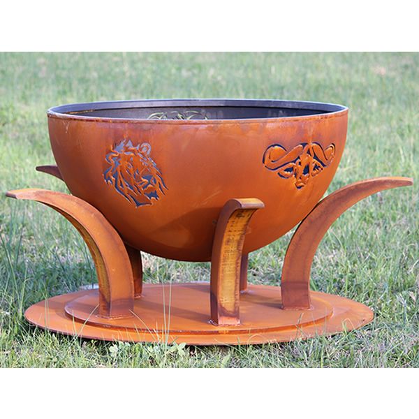 Africa's Big Five Wood Burning Fire Pit
