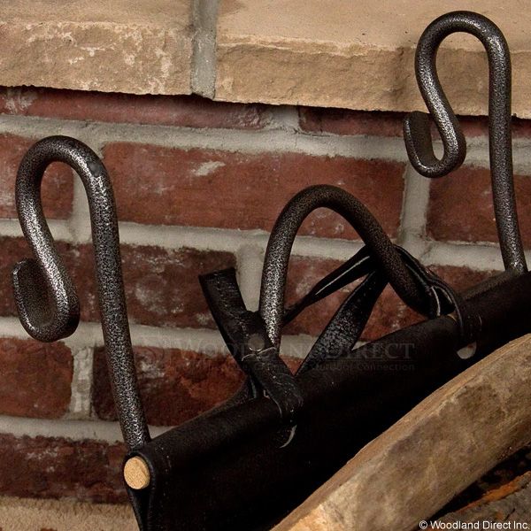 Natural Wrought Iron Indoor Firewood Rack with Carrier